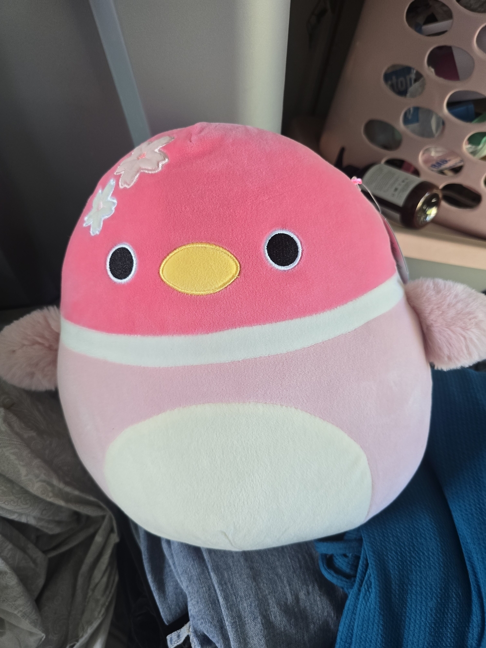 NEW Squishmallows Pink & Yellow Floral Bird Sonja with Tag